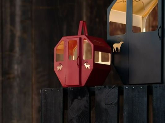 Lanterne: Laterne Gondel rouge (mini) – Nuovo e nell'imballaggio originale da Schaffhausen venduto da AtelierPudesco