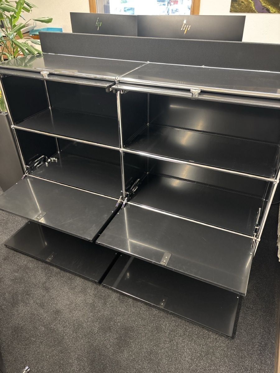 Scaffali: Meuble USM Haller Noir Graphite, Design Classique – Usato da Monthey venduto da LoveBrand 1