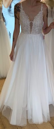 Hochzeitskleid weiss, ungetragen gr 36