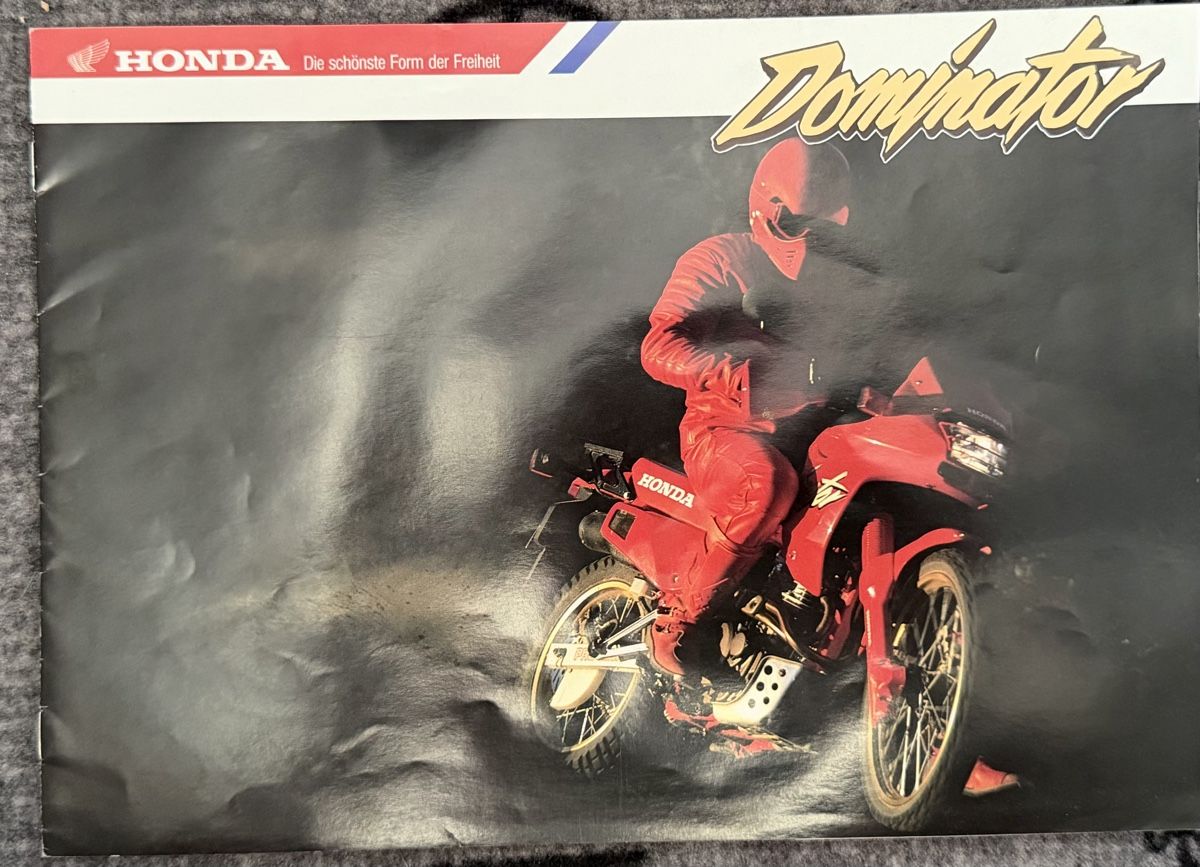 Honda Documenti: Honda Dominator Prospekt – Usato da Schwadernau venduto da Spitz64