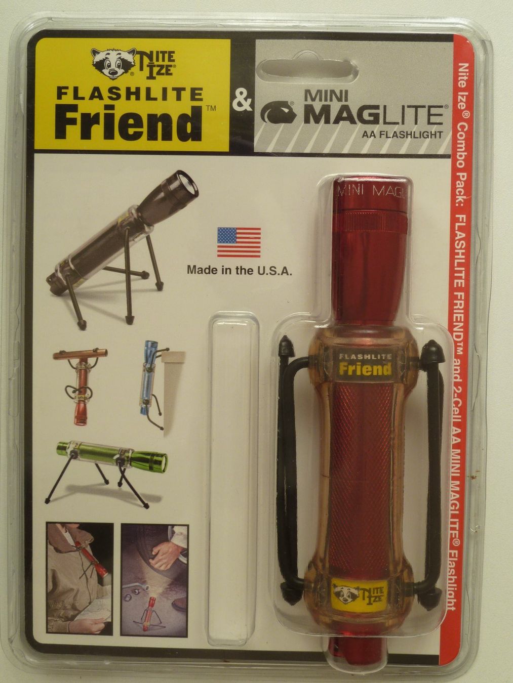 Lampade: MINI MAGLITE Rot mit Nite Ize Friend, Halogen 2 AA Batterien – Nuovo (secondo la descrizione) da Birsfelden venduto da adormidera 1