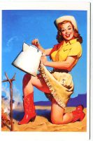 Postkarte "Pin-up".