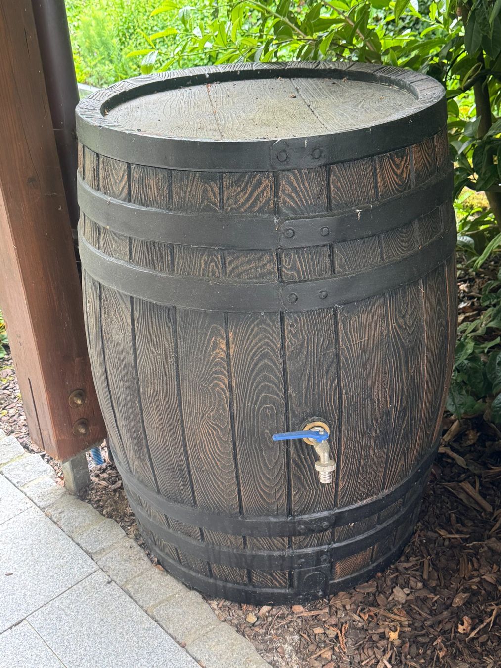 Annaffiatura & Irrigazione: Regenfass 450 Liter im Eichenfassdesign – Nuovo (secondo la descrizione) da Oberentfelden venduto da Keppo7 1