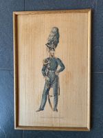 Bild gerahmt - Soldaten Bild auf Holz - Garde Jäger Batt.