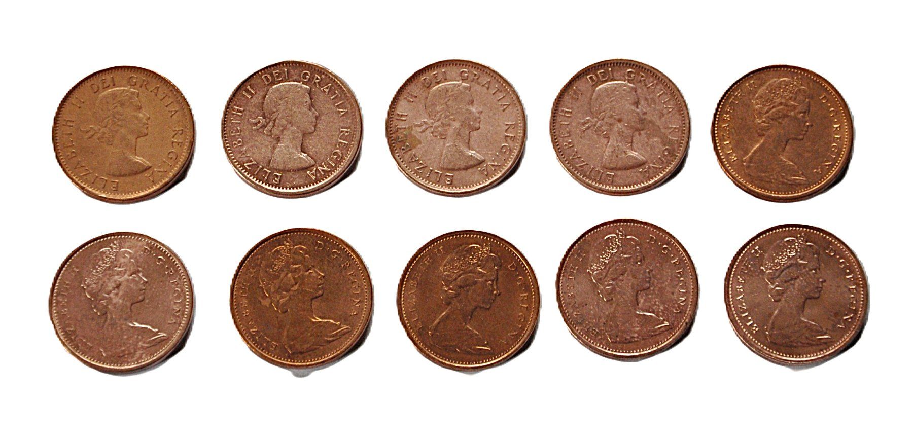 Tutti le monete: 10 x 1 Cent Canada – Usato da Grabs venduto da Fadenquarz 1