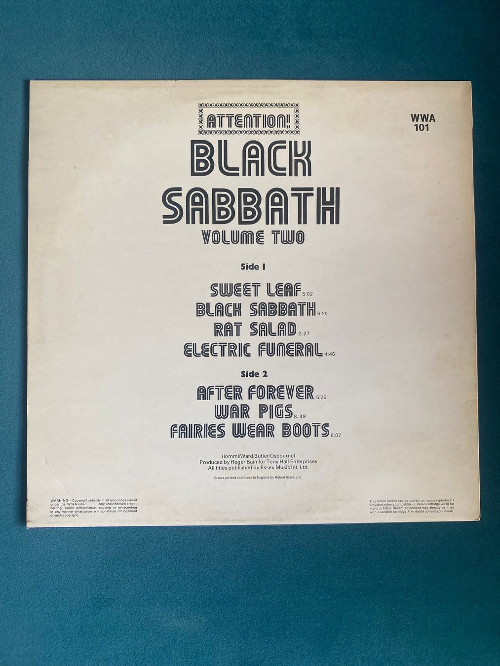 Dischi in vinile: Black Sabbath – Attention! Volume Two – Usato da Schmiedrued venduto da swissgeeks01 1