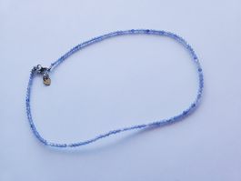 Zarte Tansanit Kette, Silberig. Neuwertig! 💎 40cm