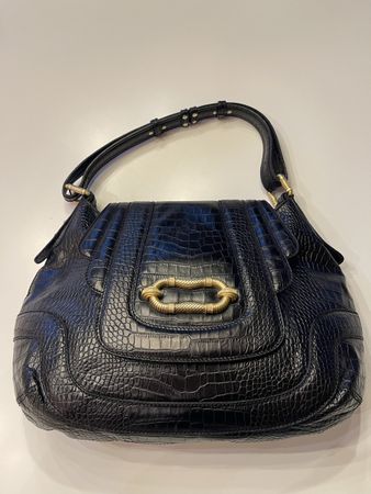 Borsa in pelle Lara Bohinc (effetto coccodrillo)