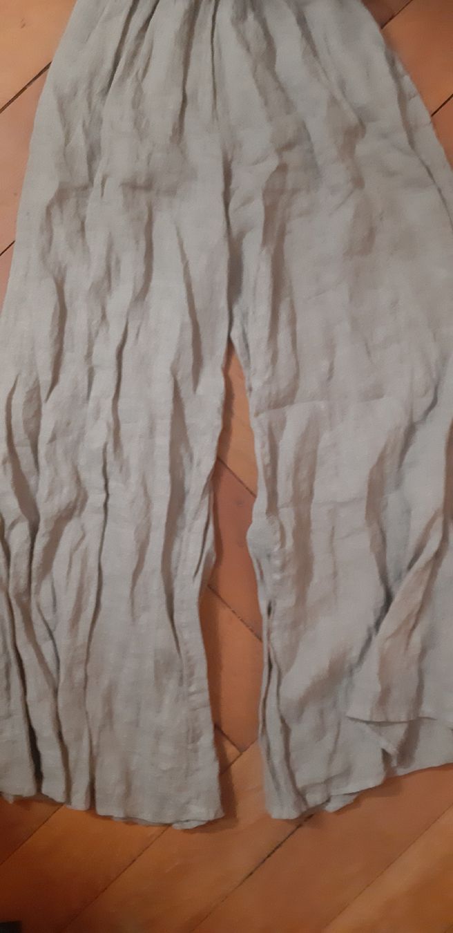 Pantaloni: Einzigartige LEINEN Hose-Sand farbe- Gr.S/M – Nuovo e nell'imballaggio originale da Zürich venduto da Venecia25 3