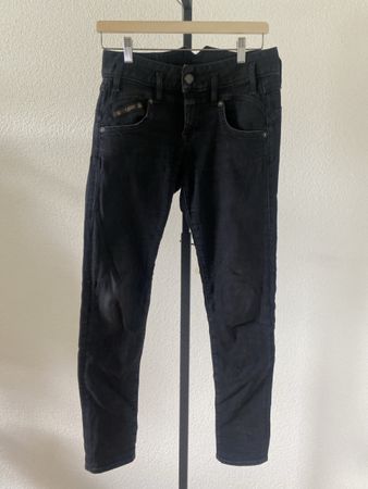 Herrlicher Pearl Slim Jeans Schwarz Gr . 27/32