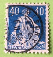 Helvetia mit Schwert  mit Stempel   