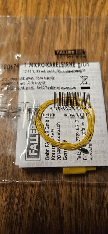 Faller 180674 HO, N Micro-cable bulb, green