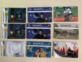 Taxcard Sammlung 9 Stück