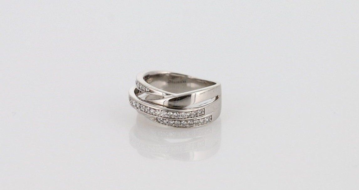 Anelli: EXKLUSIVER WEISSGOLD RING MIT 37 BRILLANTEN – Usato da Arch venduto da Liam1919 2