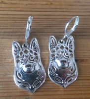 Boucles d'oreilles argentées Berger Allemand