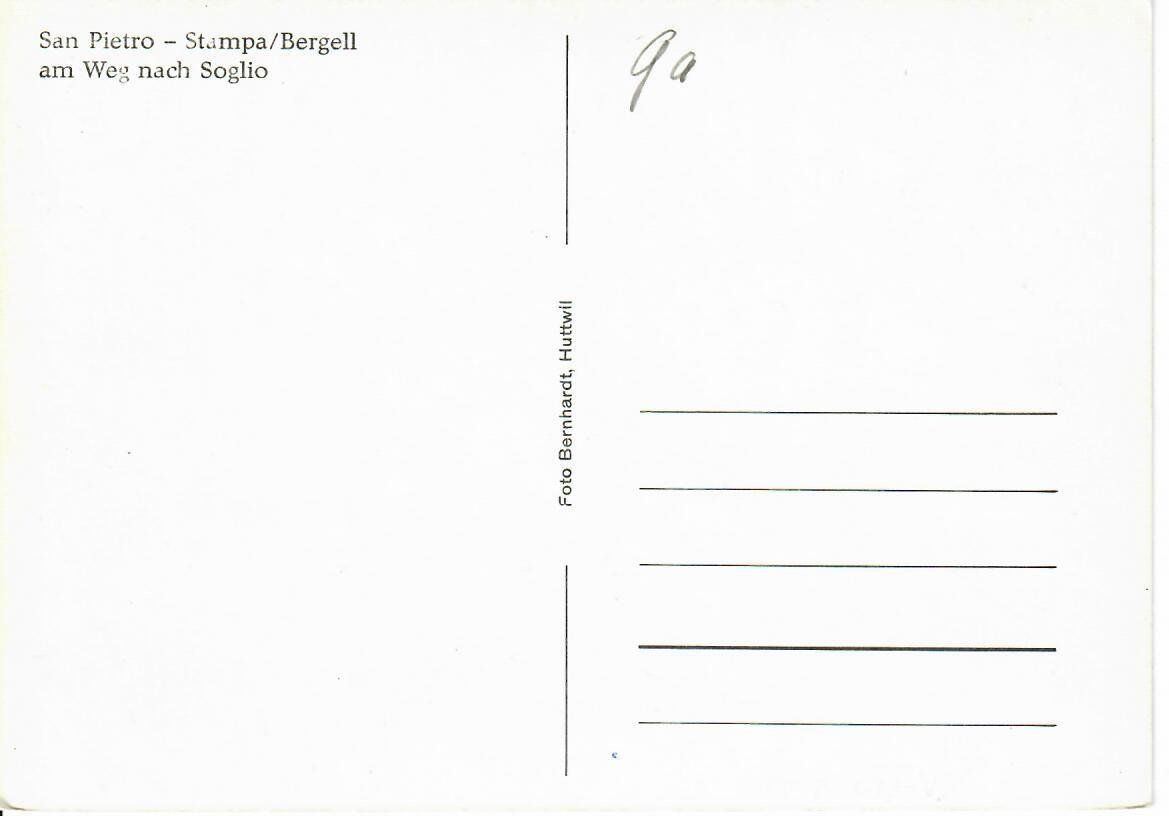 Cartoline postali: San Pietro - Stampa Bergell – Usato da Hochdorf venduto da Ziegel-16 1