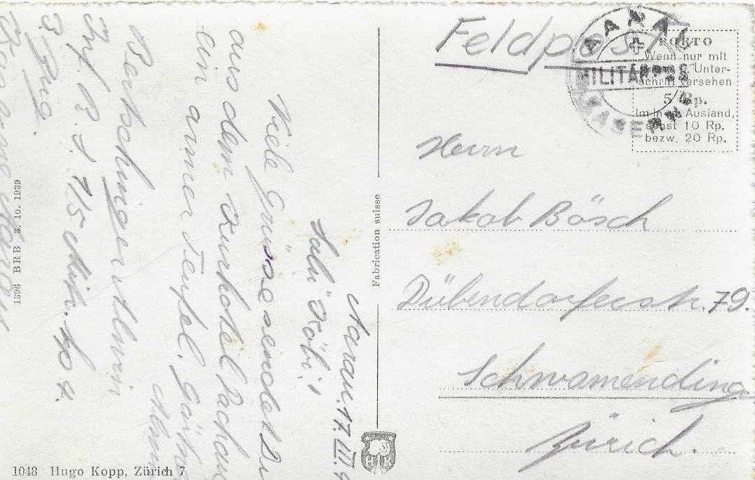 Ansichtskarten: AK AARAU KASERNE 1947 – Gebraucht aus Schlossrued von Aronliam 1