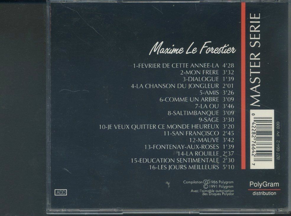 CDs: Master Serie - Maxime Le Forestier – Gebraucht aus Delémont von MaxPlan 1