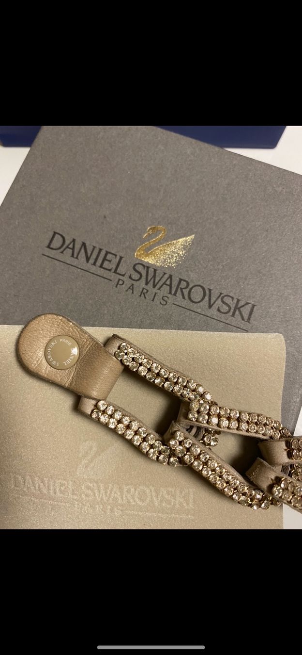 Swarovski Armbänder & -reifen: Daniel Swarovski Bracciale in pelle con cristalli – Neu (gemäss Beschreibung) aus Mendrisio von SGR85 4