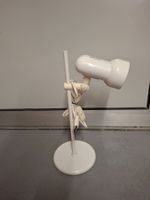 Weisse Schreibtischlampe, Leselampe - Vintage Design