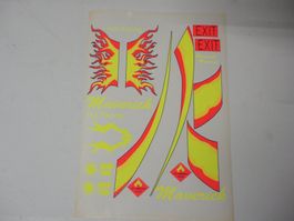 Flammen Decal selbstklebend Leuchtfarben