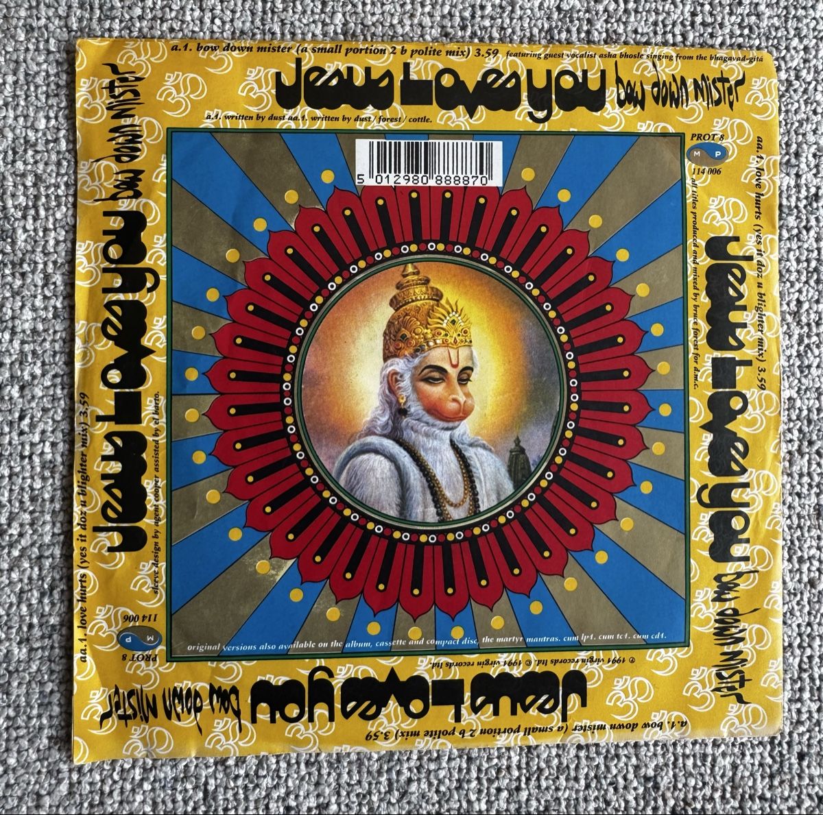Dischi in vinile: Jesus Loves You - Bow Down Mister - 7" Single - 90s – Usato da Rorbas venduto da BlackstarRecords 1