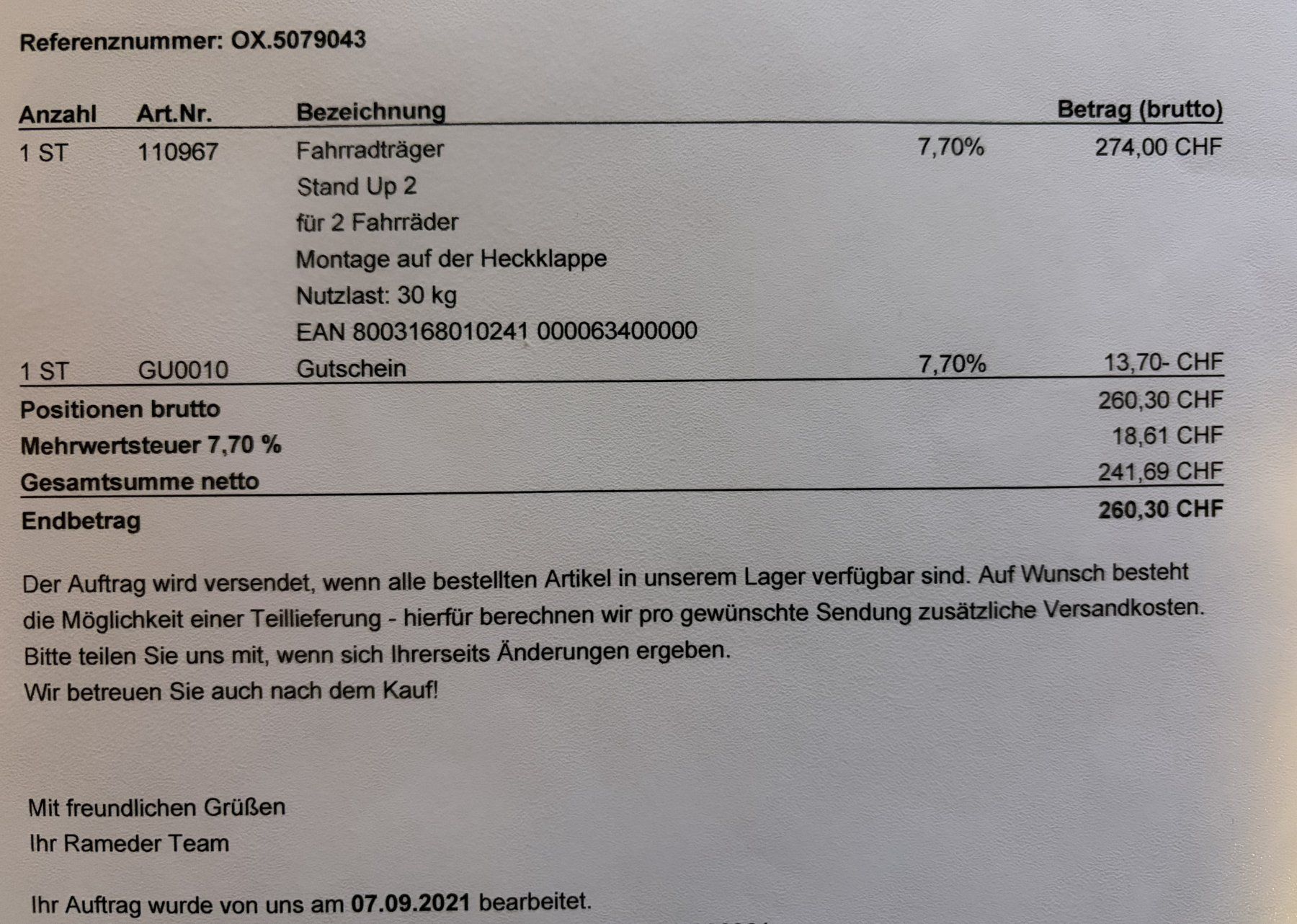 Balken: Fahrradträger Stand Up 2 – Gebraucht aus Niederdorf von Daddy07 3