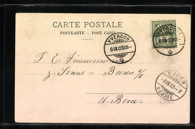 Cartoline postali: Yverdon, Strassenpartie mit Gebädeansic – Usato da Berlin venduto da bartko-reher 1