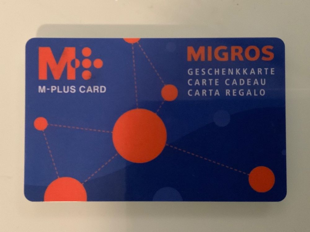 Migros Geschenkkarte MPlus Card Kaufen auf Ricardo