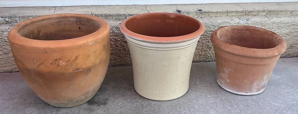 Pots de fleurs: 3 formschöne Tontöpfe – D'occasion à Urdorf par Resumasa 1