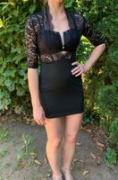 Glamour abito sottoveste-di pizzo sopra 👌tg S/M-nuovo