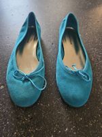 Ballerinas Calzaiuoli Toscani Leder türkis Gr. 38
