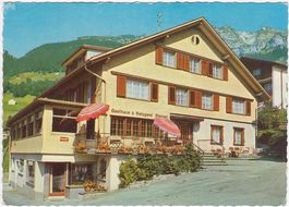 Amden, Gasthaus Metzgerei STERNEN, gelaufen 1964