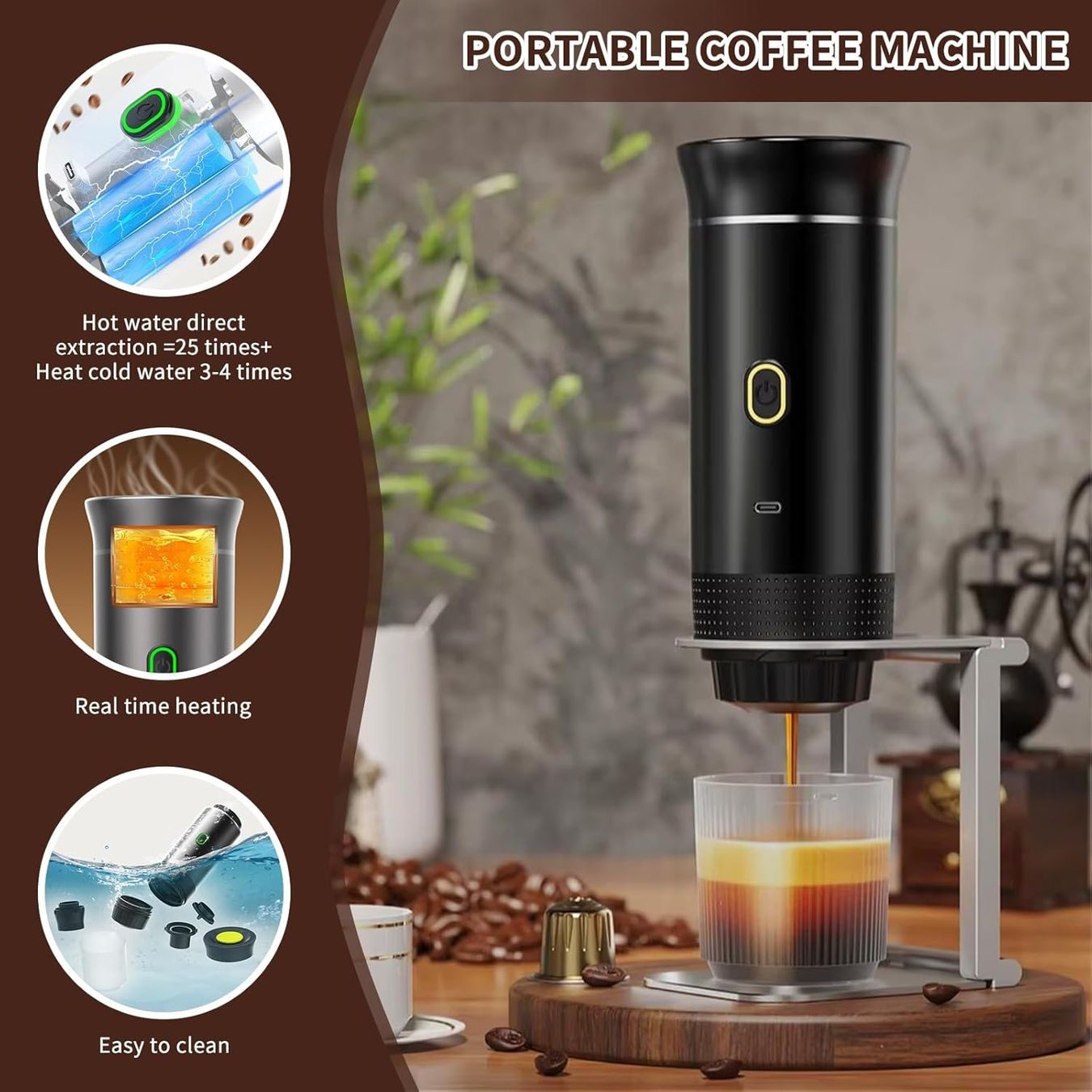 Macchine per caffè & Macchine per espresso: Tragbare Kaffeemaschine mit Akku – Nuovo e nell'imballaggio originale da Châtelaine venduto da topshop.switzerland 1