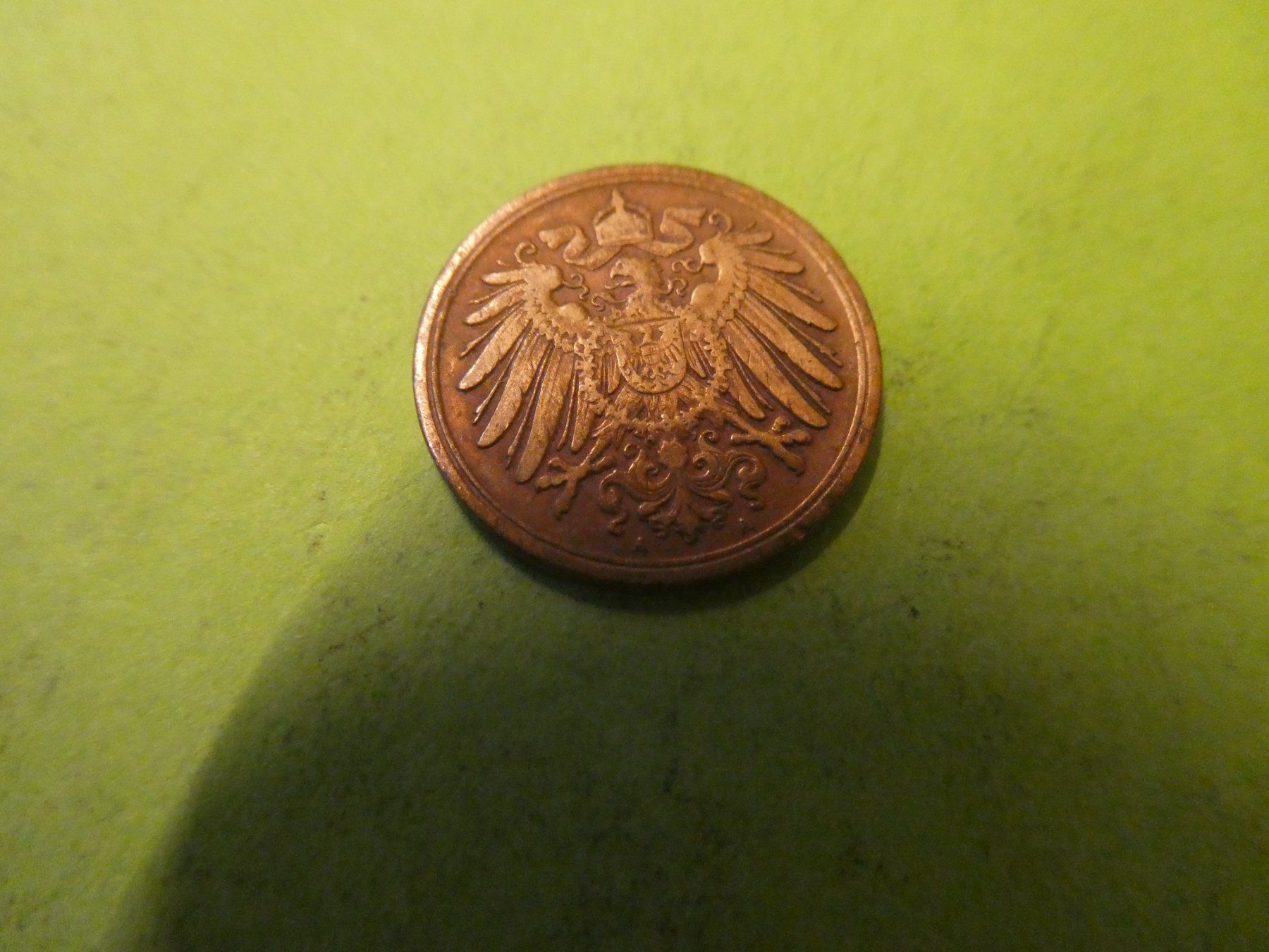 Alle Münzen: Dt. Reich 1914 A, 1 Pfennig – Gebraucht aus Hinterforst von Rohusri 1
