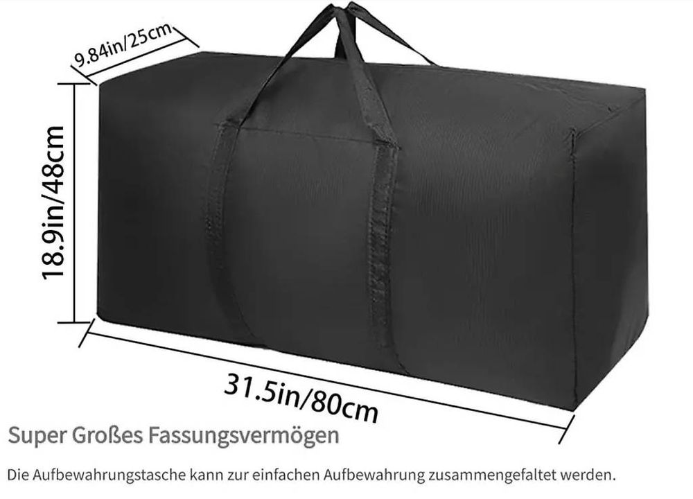 Heuballen-Tragetasche Extra Groß – 40 Kg Tragkraft, Wasserdicht, Faltbar, Mit Reißverschluss & Belüftung