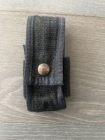 Gürtel/-Tasche schwarz Segeltuch mit zwei Druckknöpfen