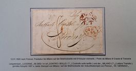 Vorphila Faltbrief Luzern nach Firenze 1825