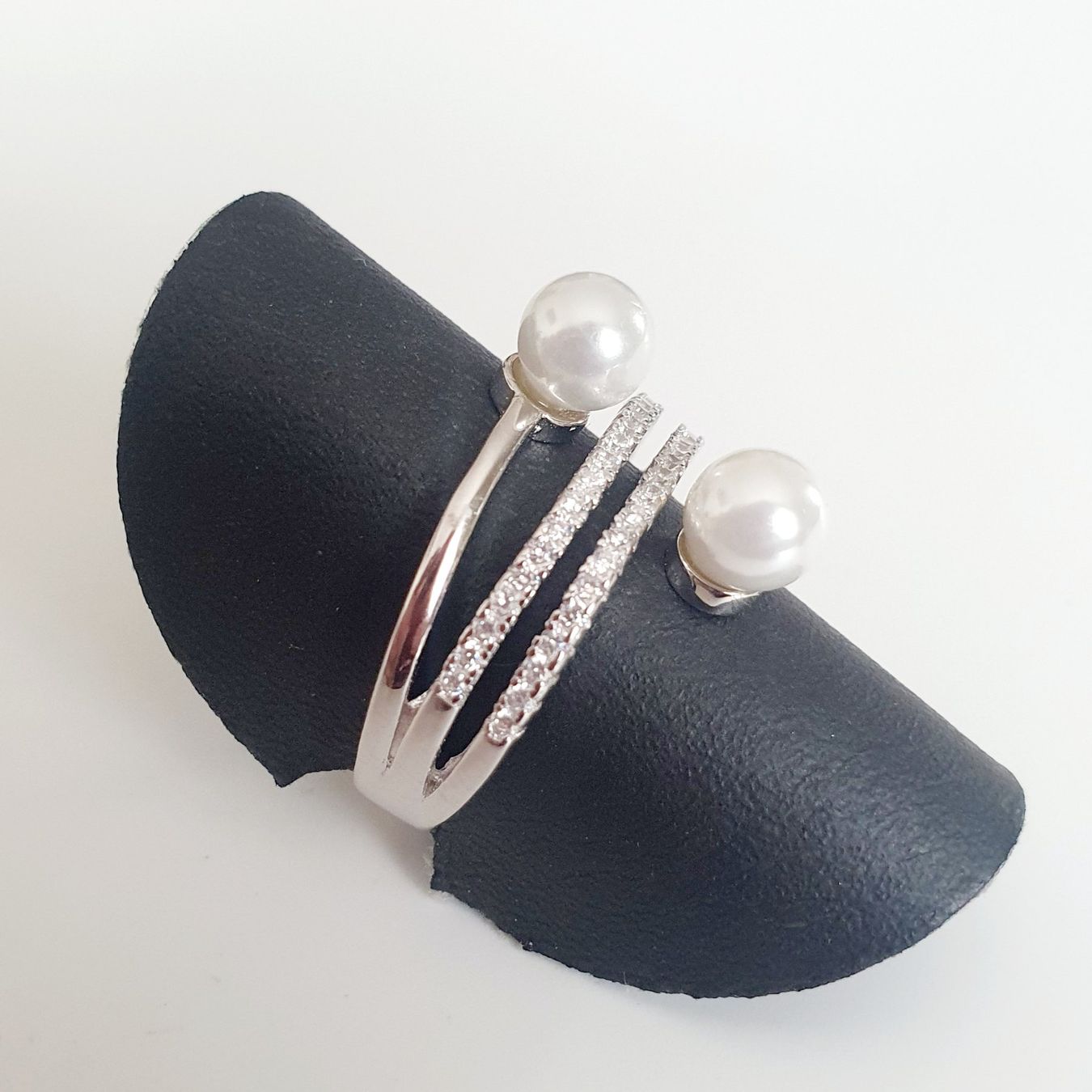 Ringe: Elegante Silberring 925  mit  Perlen, 16,4 mm Neu – Neu (gemäss Beschreibung) aus Kreuzlingen von Wunderkiste123 5
