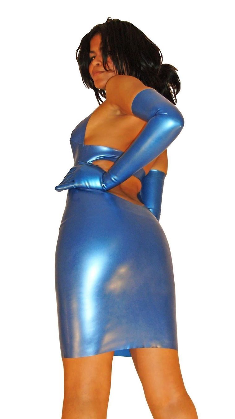 Vestiti: Latex Kleid mit Ausschnitt - Blau Gr. S – Nuovo e nell'imballaggio originale da Horn venduto da looksrealgood 3