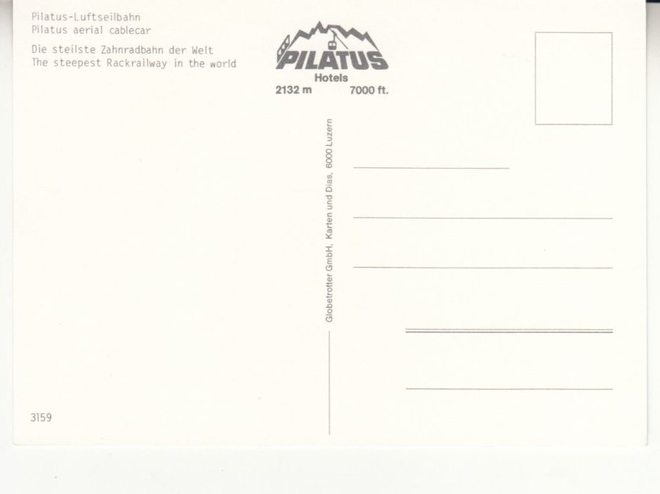 Ansichtskarten: Pilatus ca. 1980 – Gebraucht aus Bürglen TG von StampGraf 1