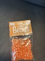 Hobby Beads Perlen orange mit X Motiv neu in OVP