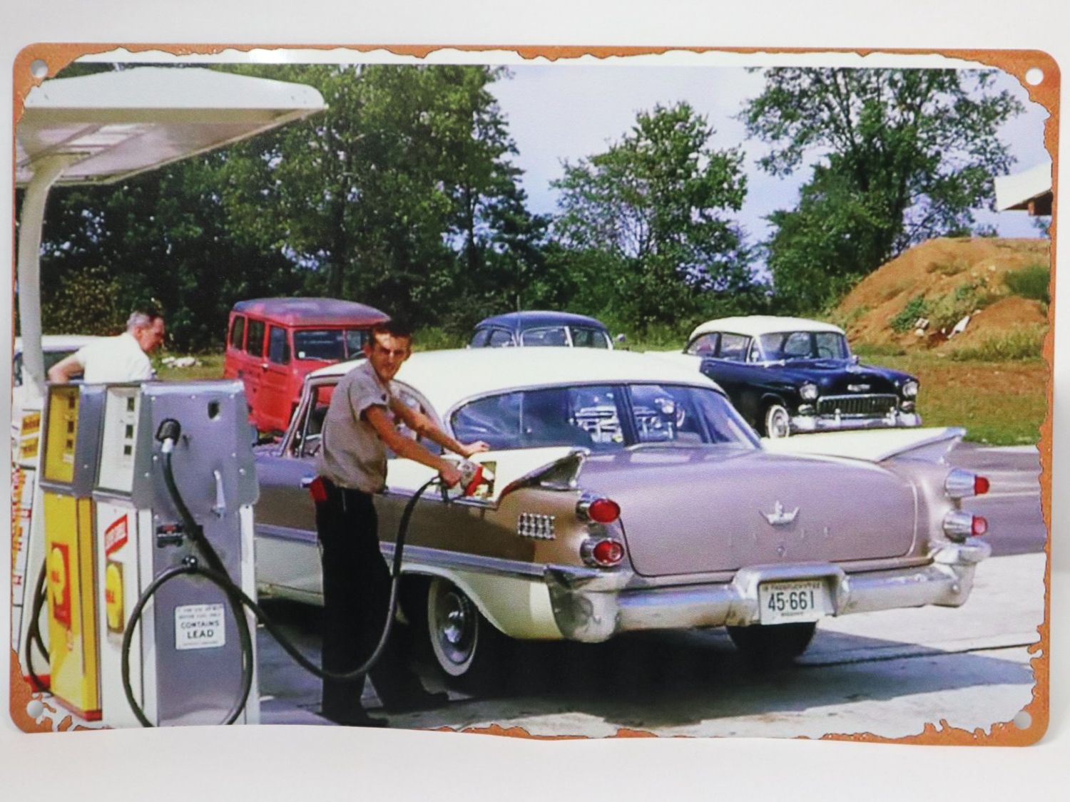 Insegne: Blechschild Shell Tankstelle Dodge 1959 Coronet – Nuovo (secondo la descrizione) da Eschenbach SG venduto da Astalavista
