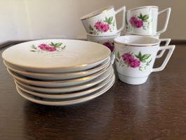 Schönes Vintage-Kaffeeservice aus Porzellan mit herbstlichem