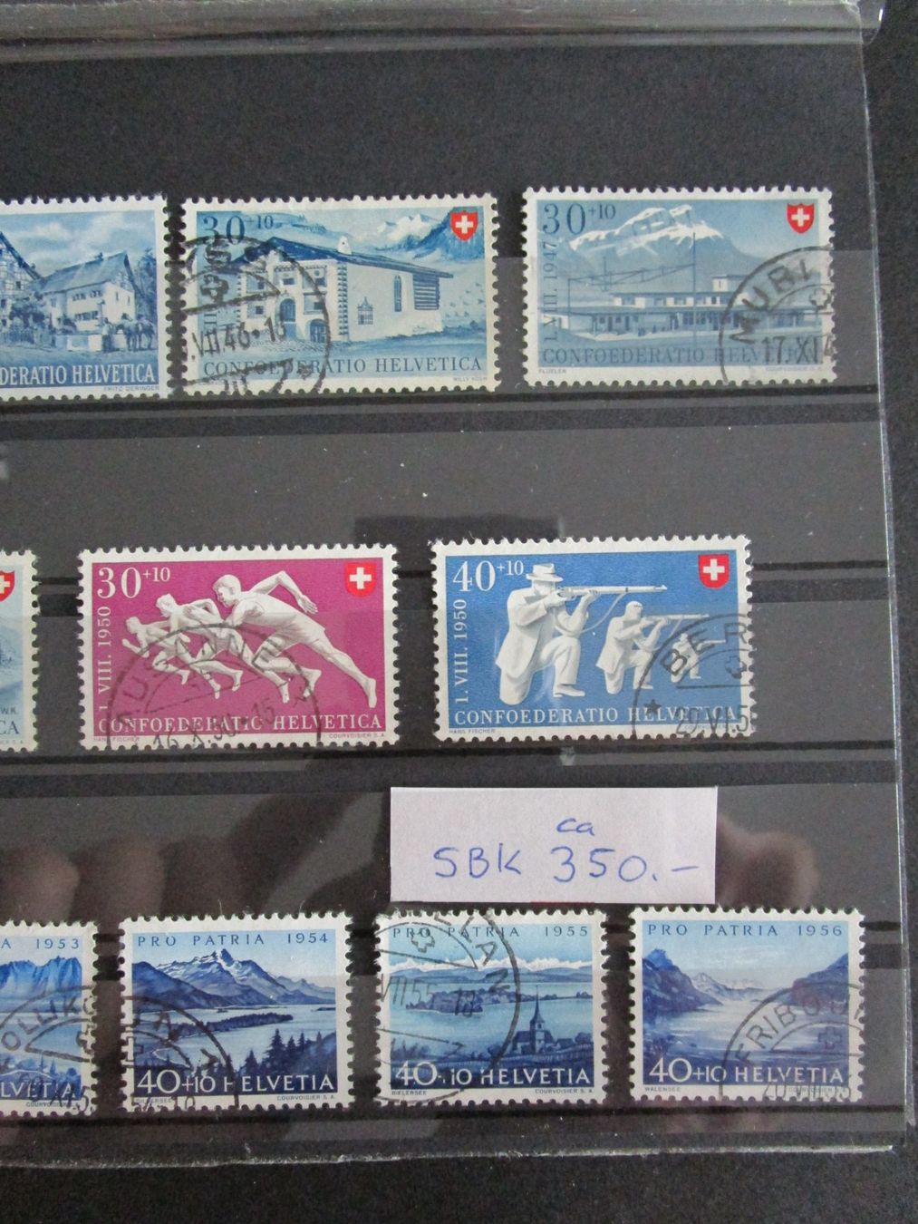Tutti i francobolli: Ab 1940 Höchstwerte Pro Patria Kat ca 350.- – Usato da Rubigen venduto da Menthe 2