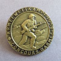 ALTES ABZEICHEN, ARMEEWETTKAMPF 1958 MILITÄR, CONCOURS D'ARM