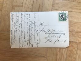 1925, Postkarte mit Schulklasse „Seebach“ + J34