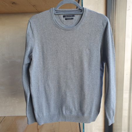 🐸 MARC O'POLO PULLOVER S BAUMWOLLE GRAU