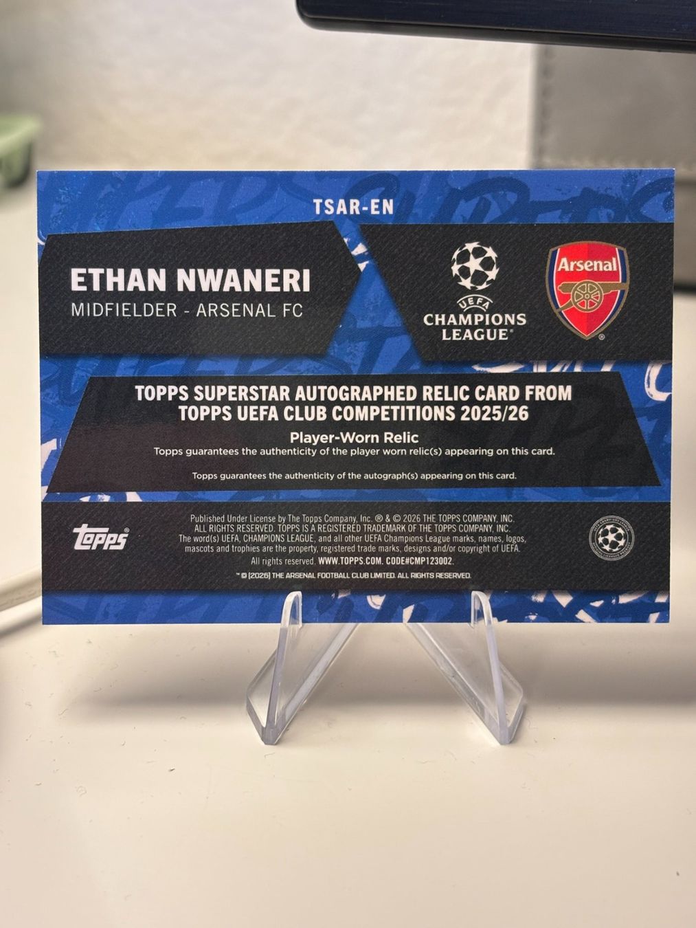 Topps Carte collezionabili: Ethan Nwaneri Patch Auto /50 2025-26 Topps Flagship UCC – Nuovo (secondo la descrizione) da Aarberg venduto da gocardz.shop 1
