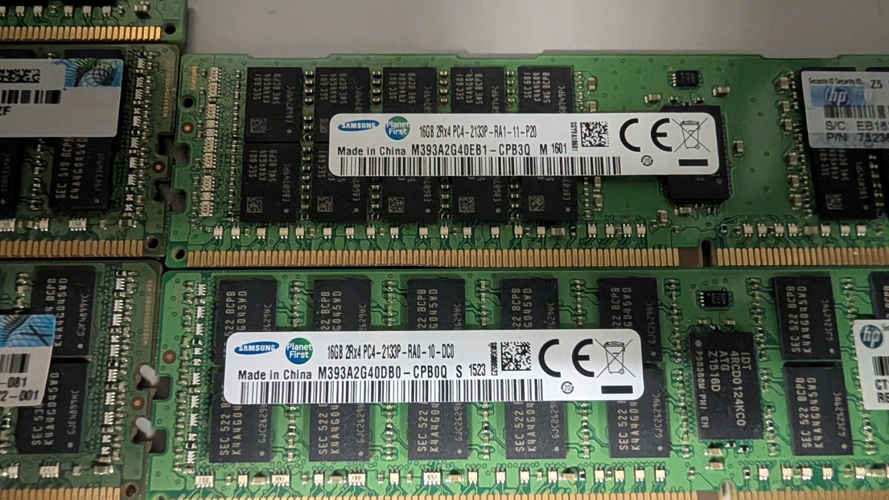 Hewlett Packard Server: 5x Samsung 16GB DDR4 ECC RDIMM PC4-2133P Server RAM 80GB – Usato da Buttikon SZ venduto da Dompressor 2